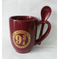 hot sale 10oz ceramic cup with spoon